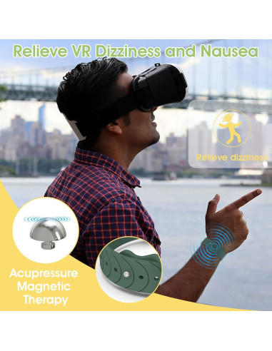 Pulseras Antináuseas Hion - 1 Par Negro, Acupresión