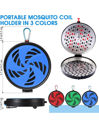 Soporte Portátil para Espirales de Mosquitos Colingmill - 3 Pcs