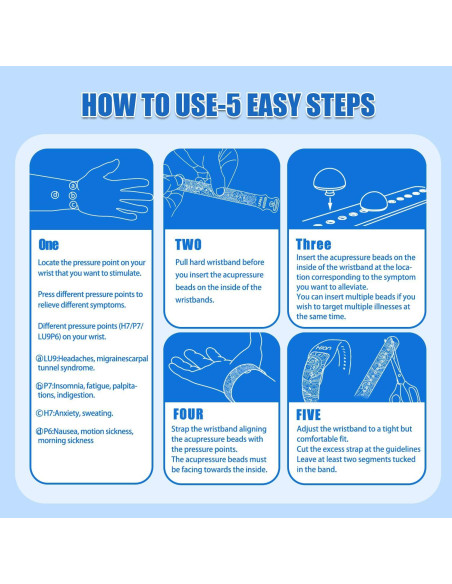 Pulseras Antináuseas Hion - 1 Par Negro, Acupresión