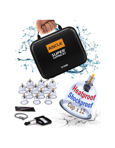 Juego de Ventosas ASCLE 12 Tazas a Prueba de Golpes y Calor