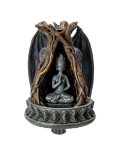 Estatua de Buda Serene Pacific Giftware 19 cm con quemador de incienso