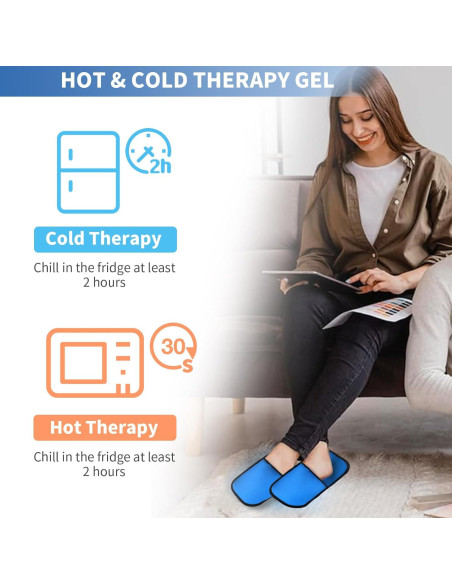 Pantuflas Enfriadoras HI FINE CARE para Pies Cansados - Azul Grande