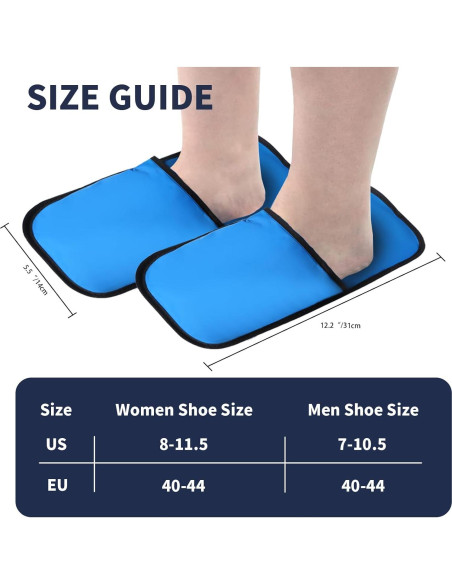 Pantuflas Enfriadoras HI FINE CARE para Pies Cansados - Azul Grande