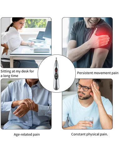 Bolígrafo de Acupuntura JIELUO 5 en 1 Recargable 9 Niveles