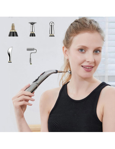 Bolígrafo de Acupuntura JIELUO 5 en 1 Recargable 9 Niveles