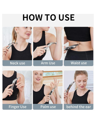 Bolígrafo de Acupuntura JIELUO 5 en 1 Recargable 9 Niveles