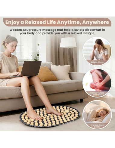 Alfombra de Acupresión para Pies Yingxue 60x40cm Antifatiga
