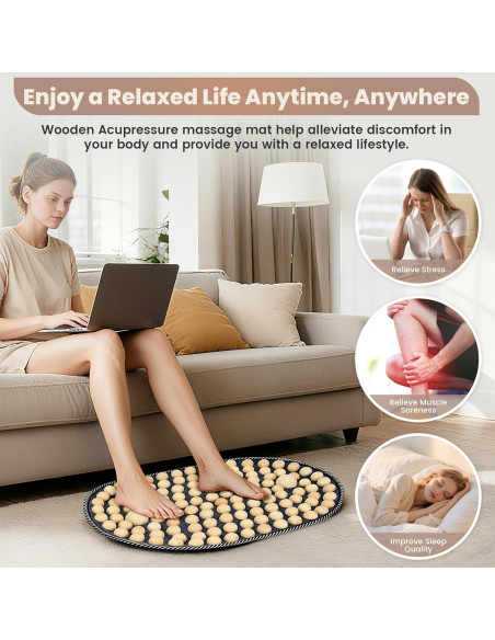 Alfombra de Acupresión para Pies Yingxue 60x40cm Antifatiga