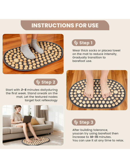 Alfombra de Acupresión para Pies Yingxue 60x40cm Antifatiga