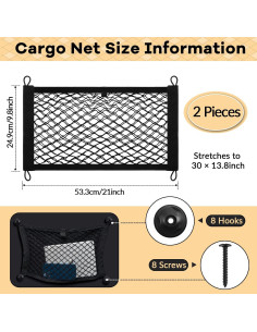 Red de Carga Estirable Frienda 53x25 cm para Coche SUV 2