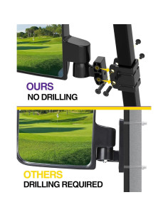 Kit de Espejos para Carro de Golf HOWBOW - Plegables y Ajustables 2