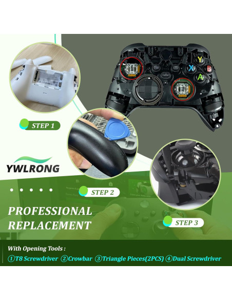 Reemplazo Joystick Xbox One S/X YWLRONG 4 Piezas Naranja