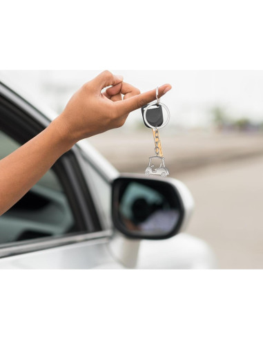 Llavero de Carrito de Golf Metalico Skrfren - 2 Piezas Oro y Plata