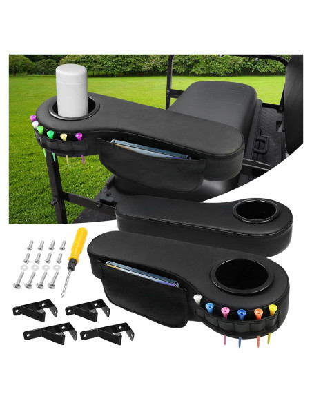 Reposabrazos Trasero iLSKW para Carro de Golf con Soporte para Vaso