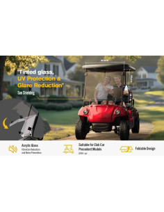 Parabrisas Plegable Club Car Precedent Acrílico 95.25x85.09cm 2