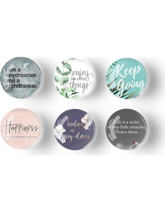 12 Imanes de Refrigerador de Vidrio Poitvd 3 cm Decorativos 2