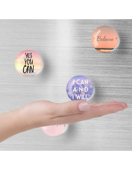 12 Imanes de Refrigerador de Vidrio Poitvd 3 cm Decorativos