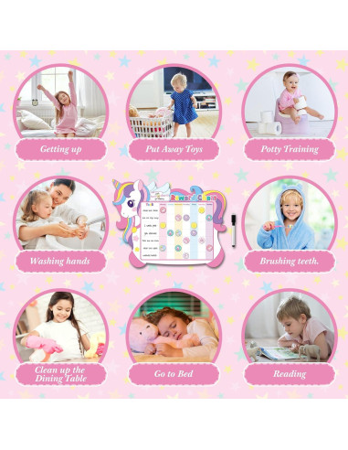 Tabla de Recompensas Unicornio Pickmesh 33x42 cm con 72 Pegatinas