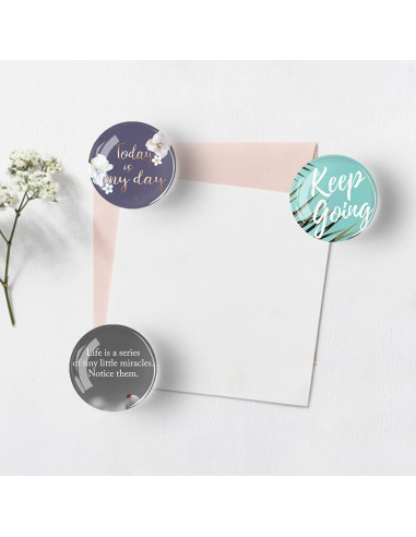 12 Imanes de Refrigerador de Vidrio Poitvd 3 cm Decorativos