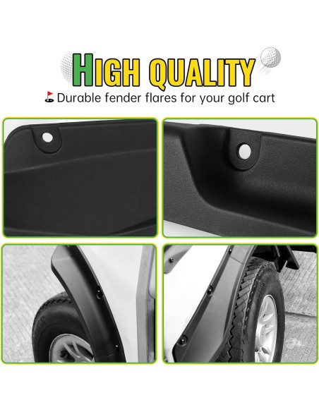 Guardabarros Delanteros y Traseros CYOOYC para Club Car DS 1993-2025