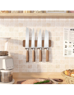 Soporte Magnético para Cuchillos 25 cm Acacia Sin Taladro 2