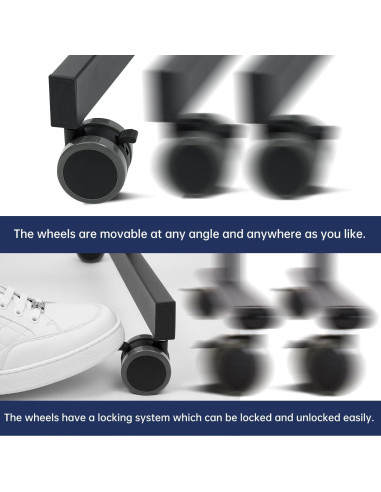 Pizarra Blanca Rodante Ajustable TSJ OFICINA 121.9x81.3cm