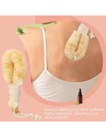 Cepillo Exfoliante Seco Suttmin 2 Pcs Fibra de Sisal 23 cm