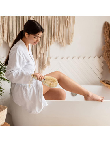 Cepillo Exfoliante Seco Suttmin 2 Pcs Fibra de Sisal 23 cm