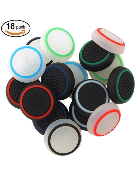 16 Tapas de Silicona Noctilucentes para Joystick SUBANG