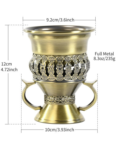 Quemador de Incienso Mubkhara PINCASOL Bronce 11.4 cm