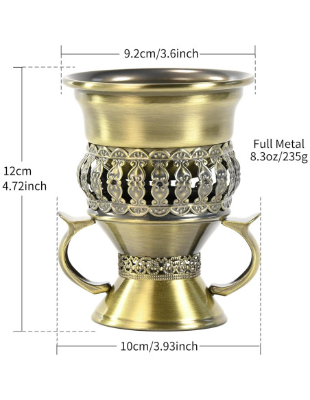 Quemador de Incienso Mubkhara PINCASOL Bronce 11.4 cm