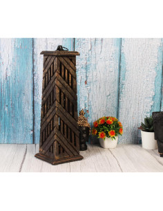 Soporte de Incienso ARTISENIA Torre Negra Madera de Rosa 30.5 cm 2