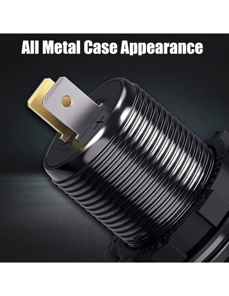 Cargador de coche USB-C Qidoe 12V 56W Doble QC3.0