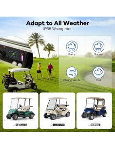 Monitor de Batería LED ELMCONFIG BM210 12V a 72V para Carritos 2