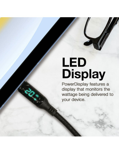 Cable PowerDisplay PD BoxWave 1.83m USB-C a USB-C 100W