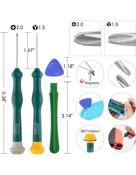 Kit Reparación Joycon LONANDY 2 Piezas para Nintendo Switch