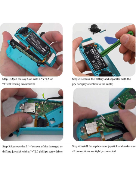 Kit Reparación Joycon LONANDY 2 Piezas para Nintendo Switch