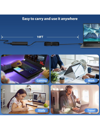 Cargador de Laptop 130W QIOUZW para Dell XPS 15 4.5mm