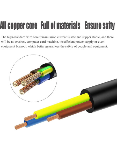 Cable de Alimentación 1.52m C5 UL para Portátil y TV LG, Dell, HP