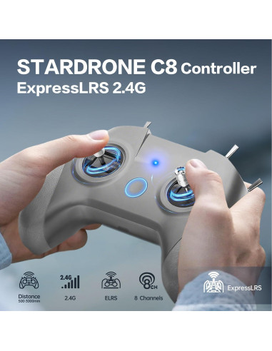 Controlador FPV C8 ELRS StarDrone con Receptor CR8 ELRS