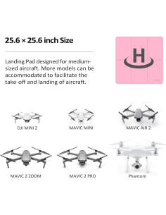 Plataforma de Aterrizaje para Drones VCUTECH 65 cm Rosa 2