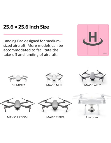 Plataforma de Aterrizaje para Drones VCUTECH 65 cm Rosa