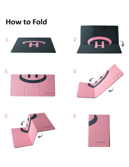 Plataforma de Aterrizaje para Drones VCUTECH 65 cm Rosa