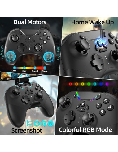 Controlador Bluetooth Aghi Pro para Switch y PC con Joystick