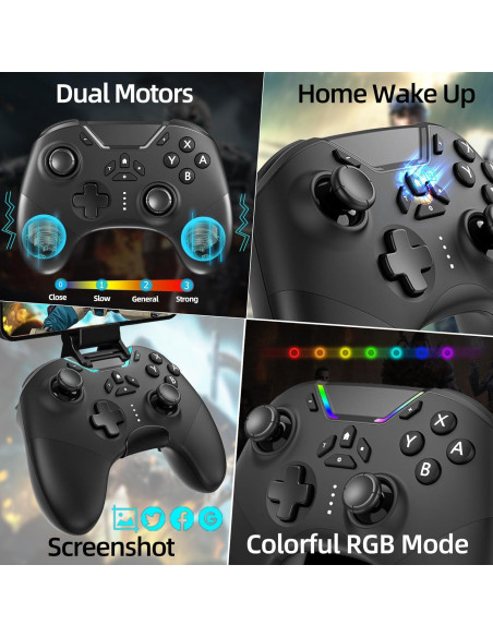 Controlador Bluetooth Aghi Pro para Switch y PC con Joystick