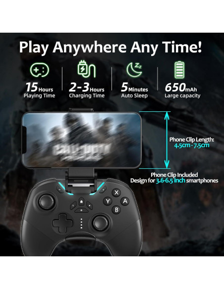 Controlador Bluetooth Aghi Pro para Switch y PC con Joystick