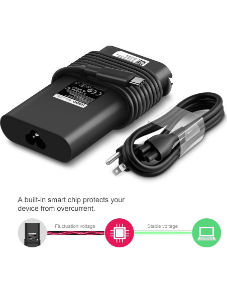 Cargador USB-C 65W HIBBO para Laptop HP y Dell