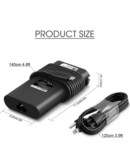 Cargador USB-C 65W HIBBO para Laptop HP y Dell