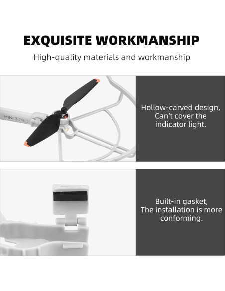 Protector de Hélices BRDRC para DJI Mini 3 Pro y Mini 3 - Ligero y Desmontable