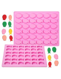 Mini Molde de Silicona en Forma de Pez 2 Pcs 36 Cavidades